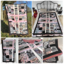 Pastel goth patchwork blanket - unique design