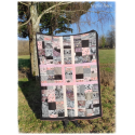 Couverture patchwork pastel goth - modèle unique