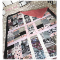 Pastel goth patchwork blanket - unique design