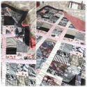 Couverture patchwork pastel goth - modèle unique