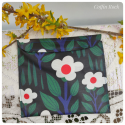 Pochette imperméable fleurs bio