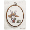"but first, coffee" embroidered hoop
