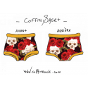 L - skull'n'roses - Coffinshort - period panty
