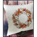 housse de coussin couronne de citrouilles