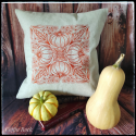 housse de coussin citrouilles géométrique 