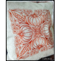 housse de coussin citrouilles géométrique 