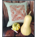 housse de coussin citrouilles géométrique 