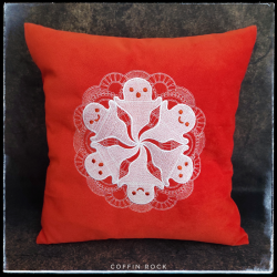 housse de coussin ptits fantôm-ignons orange