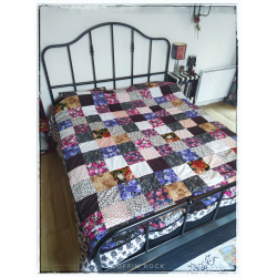Pastel goth patchwork blanket - unique design