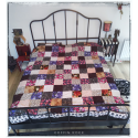 Couverture patchwork cottage goth - modèle unique