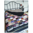 Couverture patchwork cottage goth - modèle unique