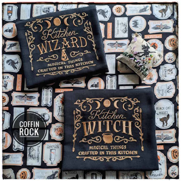 Kitchen witch - black kitchen Towel