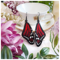 Boucles d'oreilles Monarque rouge