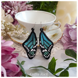 Boucles d'oreilles Monarque turquoise