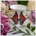 Boucles d'oreilles Monarque orange