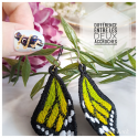 yellow-orange monarch earings