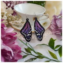 Boucles d'oreilles Monarque violettes