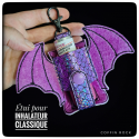 écailles violet - étui pour inhalateur chauve-souris