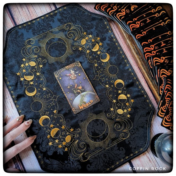 Tapis de tirage cycle lunaire - brocart