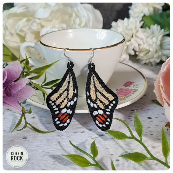 Boucles d'oreilles Monarque papillon