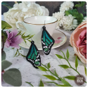 Boucles d'oreilles Monarque vert