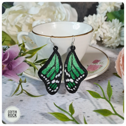 Boucles d'oreilles Monarque vert