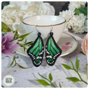 Boucles d'oreilles Monarque vert