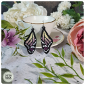 Boucles d'oreilles Monarque violettes