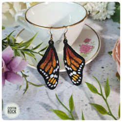 Boucles d'oreilles Monarque cuivré