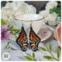 Boucles d'oreilles Monarque cuivré