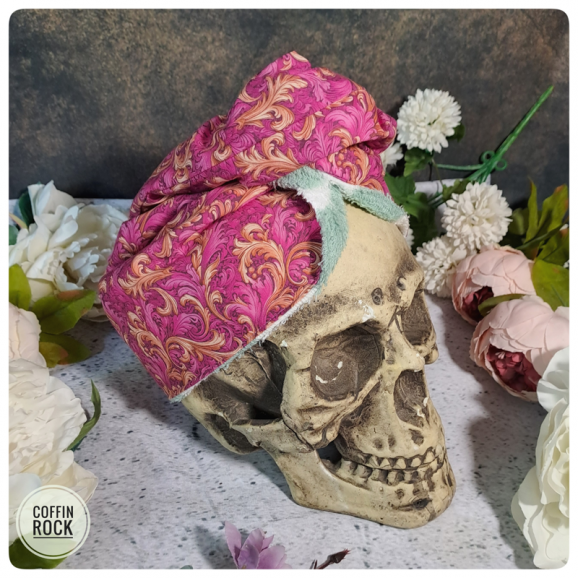 arabesques roses - serviette à cheveux
