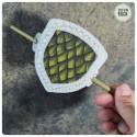 bouclier dragonnière - broche à cheveux