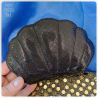 porte-feuille coquillage noir