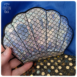 porte-feuille coquillage argenté