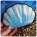 porte-feuille coquillage doré