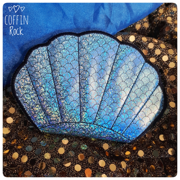 porte-feuille coquillage doré