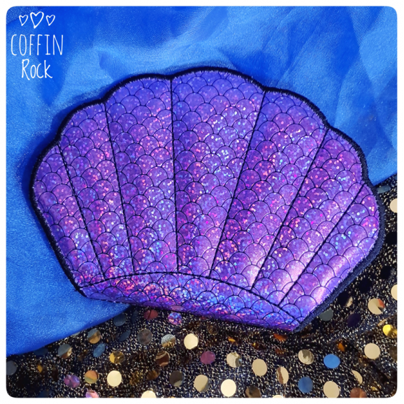 porte-feuille coquillage violet