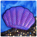 porte-feuille coquillage violet