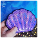 porte-feuille coquillage violet