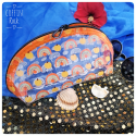 pochette demi lune - citrouilles arc-en-ciel