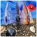pochette demi lune - citrouilles arc-en-ciel