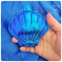 coquillage irisé bleu vert