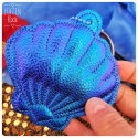 coquillage irisé bleu vert