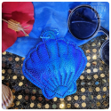 coquillage irisé bleu vert