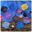 coquillage irisé noir-multicolore