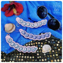 Marque-page "bookish" perles violettes