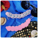 Marque-page "bookish" perles violettes