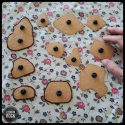 trio of flowers pins
