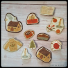 trio of flowers pins