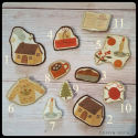 trio of flowers pins